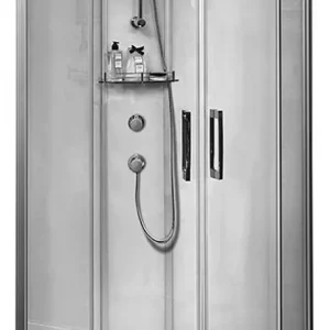 Cabine de douche complète Duscholux Cabinet Round (Optima C ) Argent éloxé Verre clair Achat Immédiat